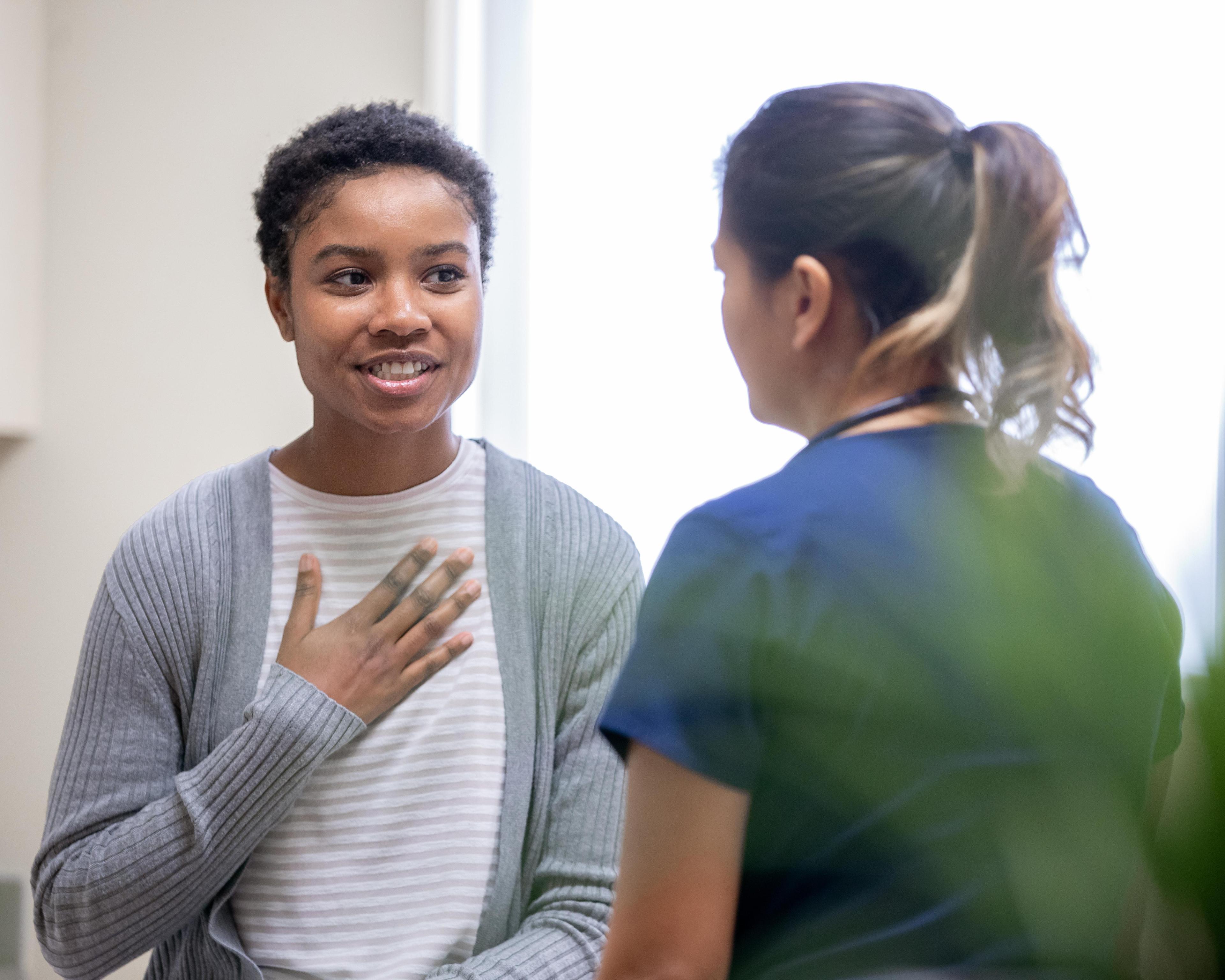 Nurse with patient