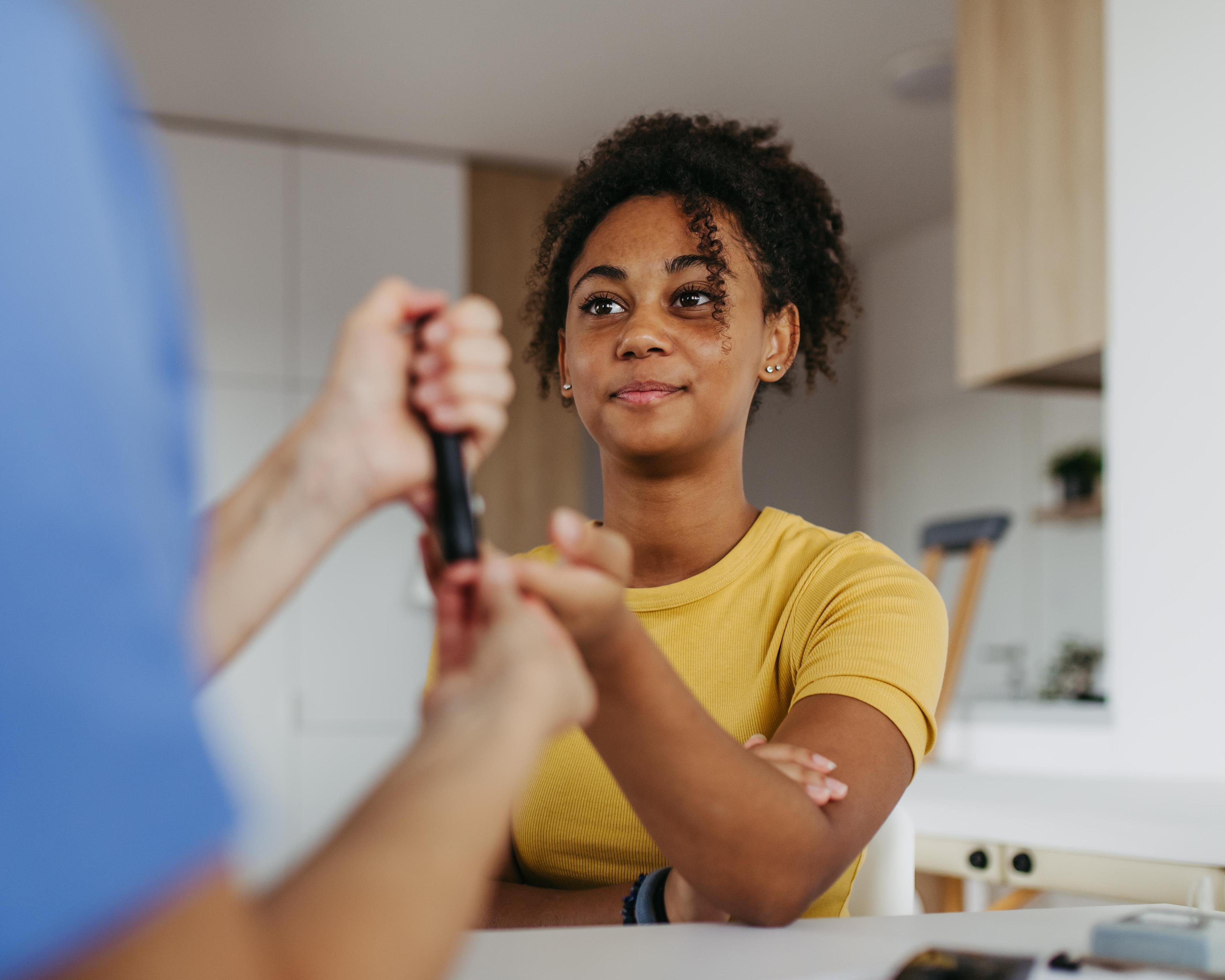 Nurse collecting blood sample