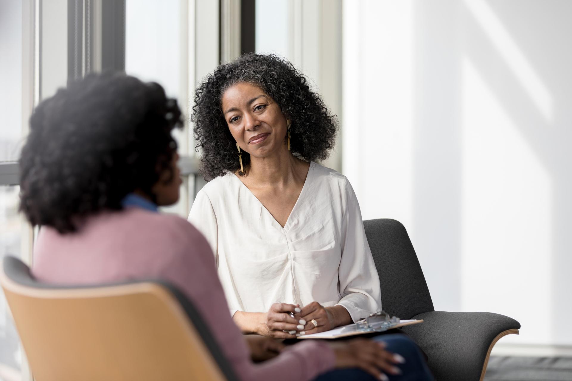 Woman having a consultation